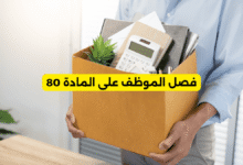 فصل الموظف على المادة 80