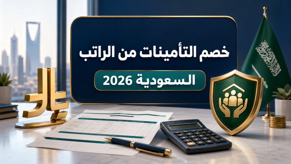 خصم التأمينات من الراتب في السعودية 2026 وطريقة الحساب